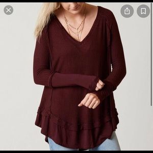 Free People Waffle Tunic